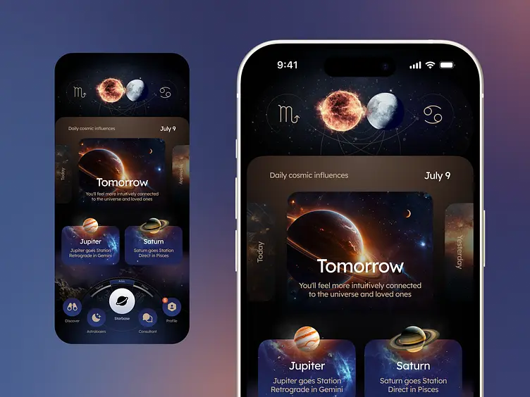 银河国际星空主题APP界面展示